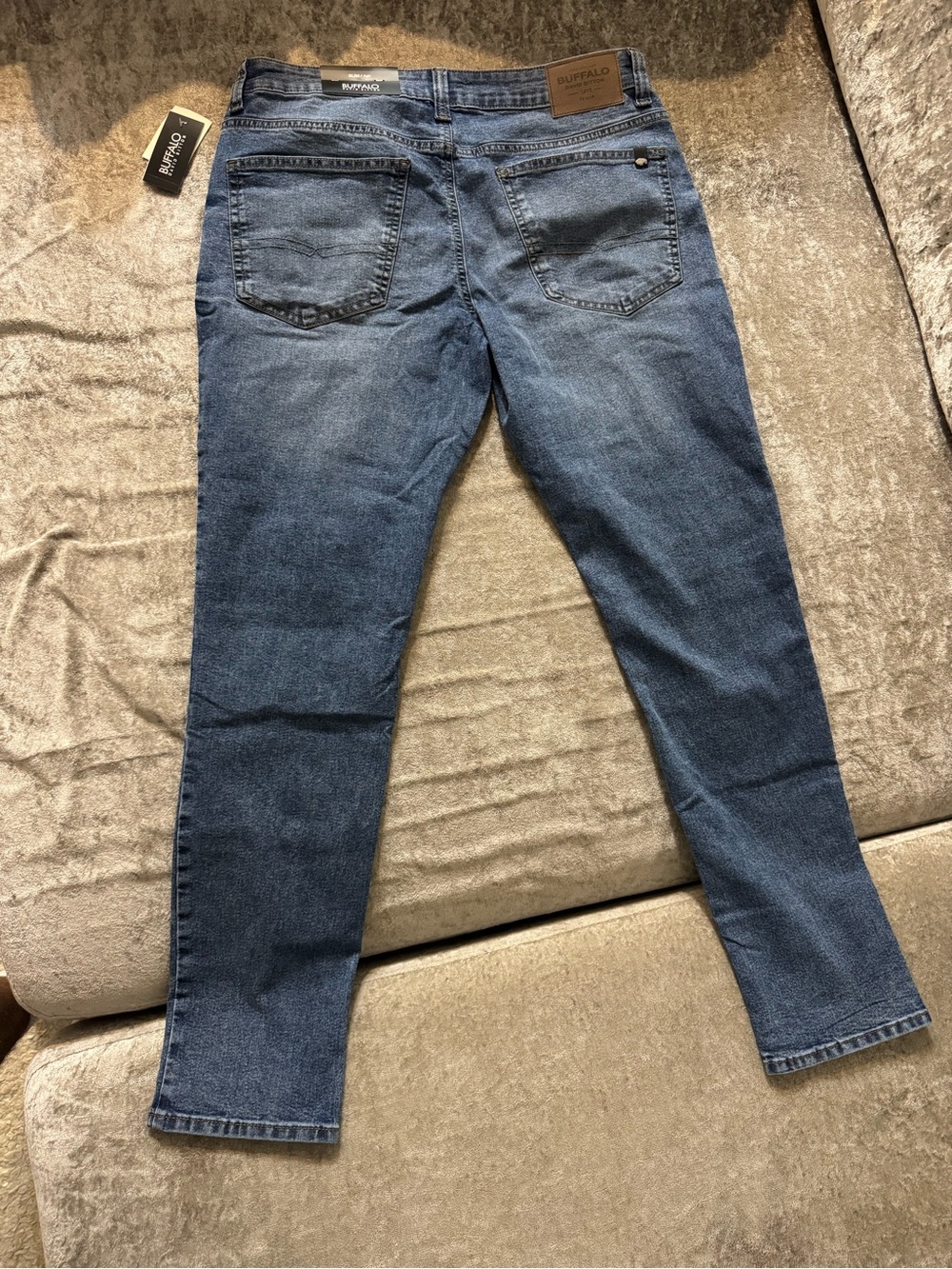 Buffalo David Bitton Slim Straight Jeans in Dark Blue Wash